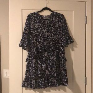 Polka Dot Dress with 3/4 Length Sleeves